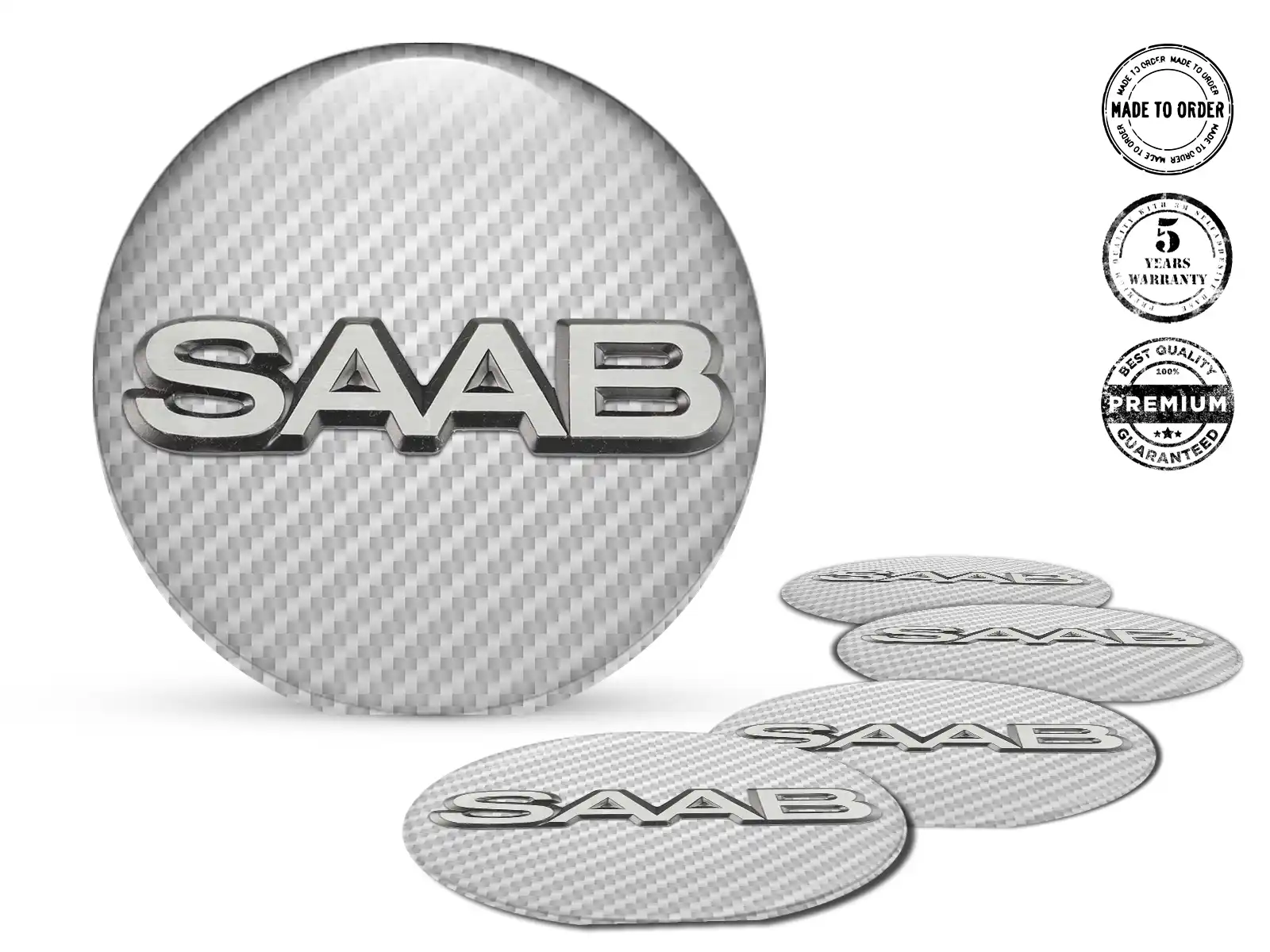 Saab Dekoration auf Rädern Harz-Dome-Aufkleber
